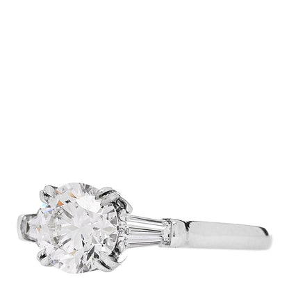 Harry Winston Platinum Diamond 1.40ct Classic Winston Round Brilliant Engagement Ring 50 5.5 3 of 7