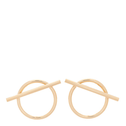 Hermes 18K Rose Gold MM Echappee Earrings 2 of 22