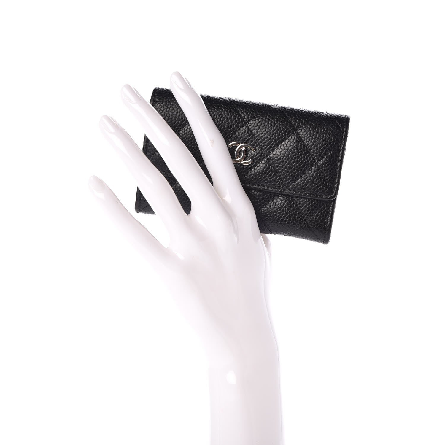 Chanel Caviar Quilted Flap Card Holder Black 2 of 7