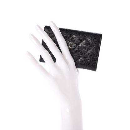 Chanel Caviar Quilted Flap Card Holder Black 2 of 7