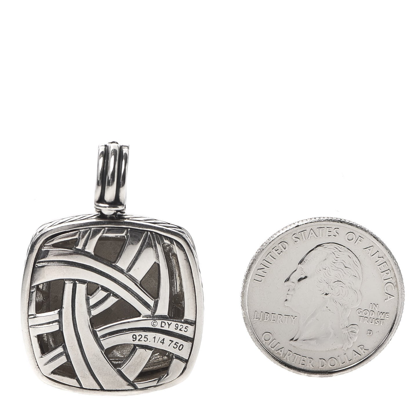 Sterling Silver 18K Yellow Gold 20mm Albion Dome Enhancer Pendant