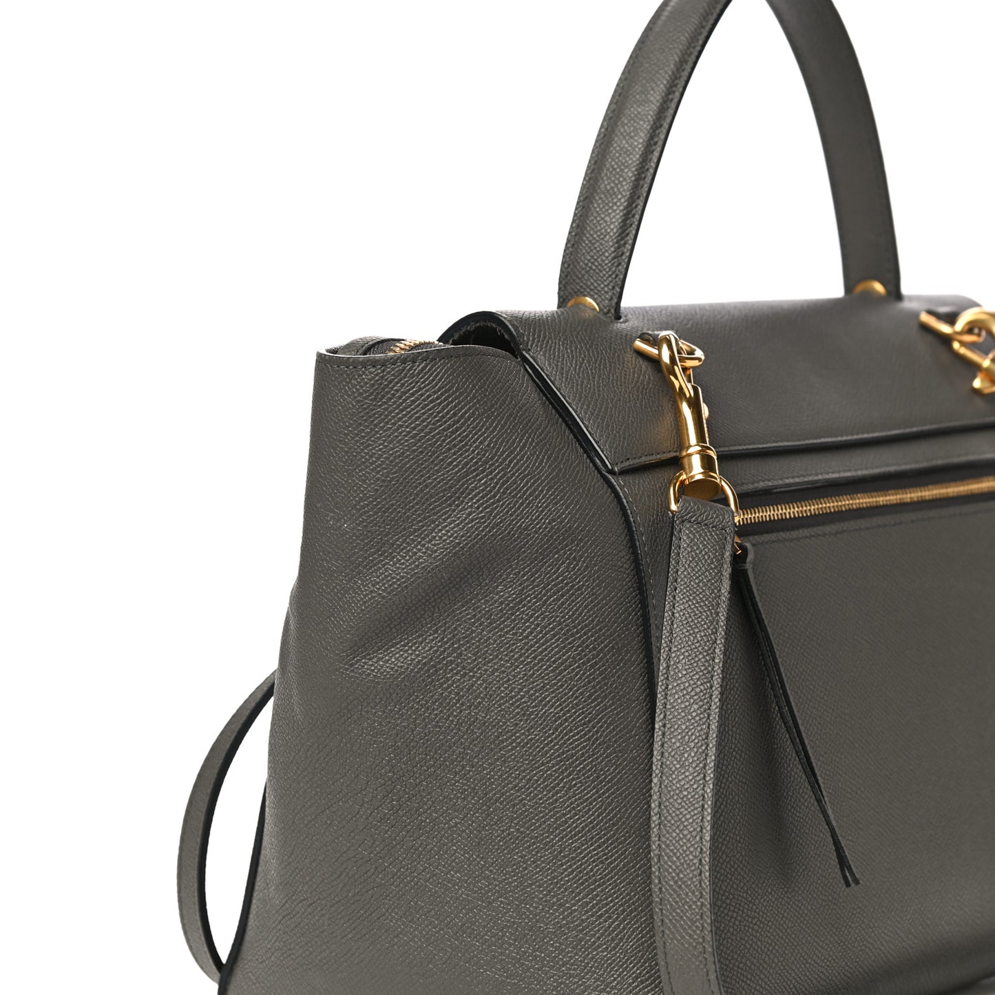 Grained Calfskin Mini Belt Bag Grey