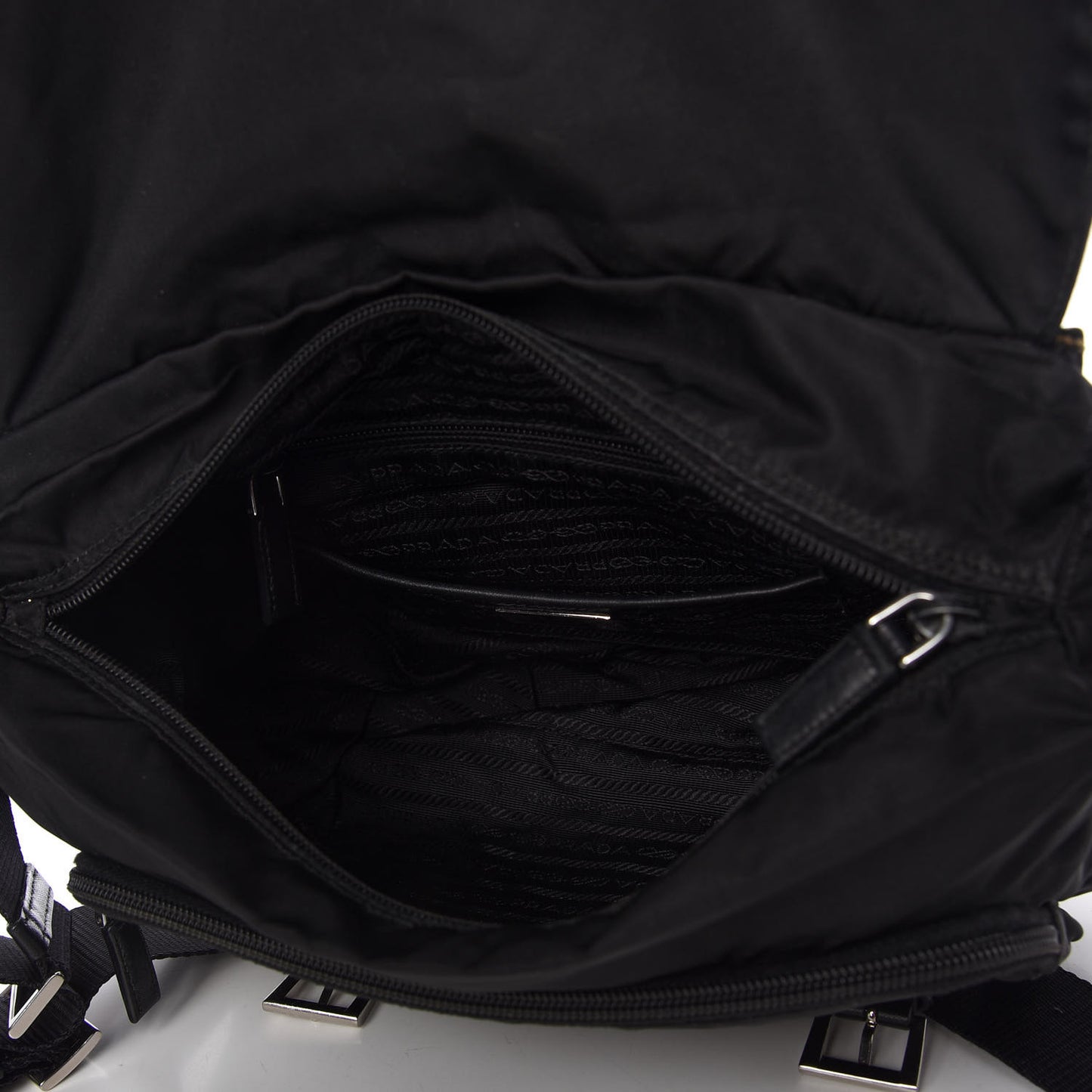 Tessuto Nylon Vela Messenger Bag Black