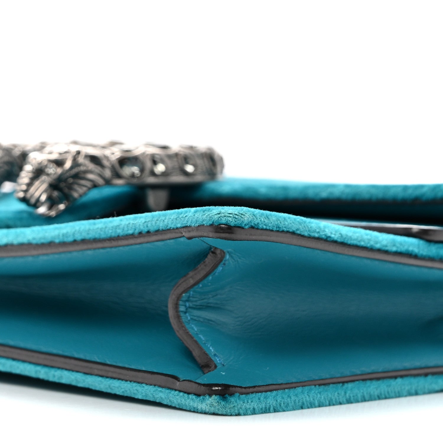 Gucci Velvet Super Mini Dionysus Shoulder Bag Pavone Cyan 9 of 12