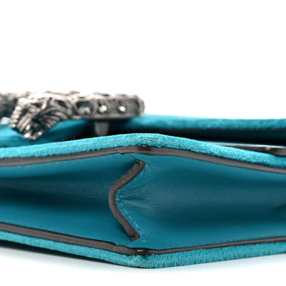 Gucci Velvet Super Mini Dionysus Shoulder Bag Pavone Cyan 9 of 12