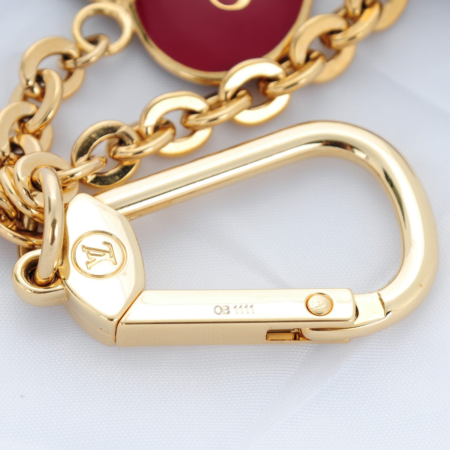 Louis Vuitton Rayures Coeur Bag Charm Key Holder Pomme D'Amour 3 of 4