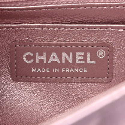 Chanel Metallic Calfskin Quilted Mini Rectangular Flap Pink 6 of 10