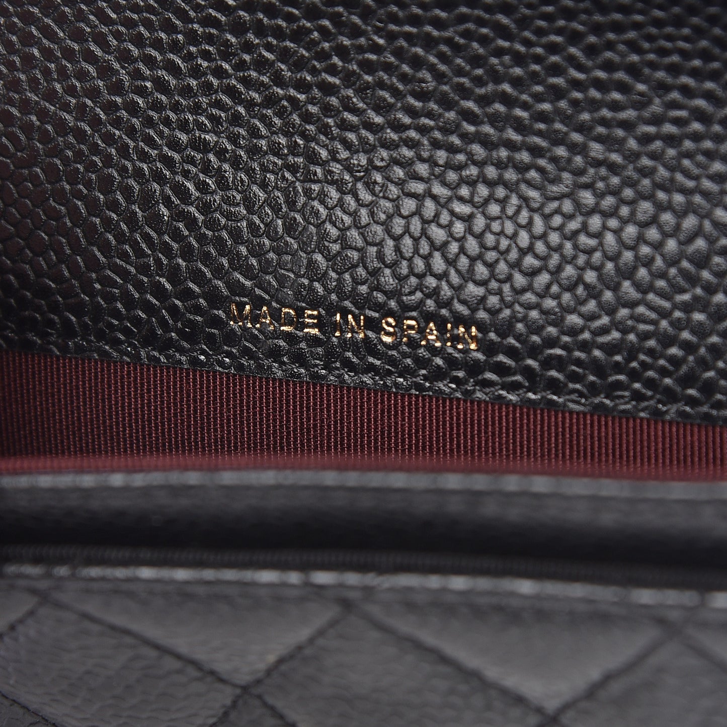 Caviar Quilted Flap Card Holder Black