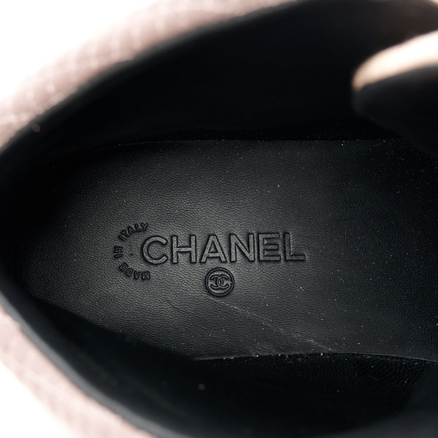 Chanel Suede Grained Calfskin CC Lace Up Boots 39 Light Pink Light Brown Dark Grey 8 of 10
