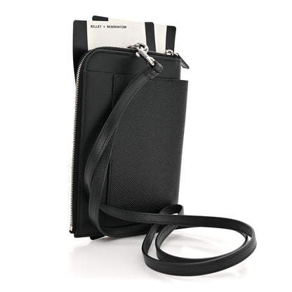 Balenciaga Textured Calfskin Passport Phone Holder Black 3 of 11