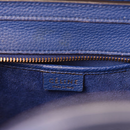 Celine Drummed Calfskin Nano Luggage Indigo 14 of 15