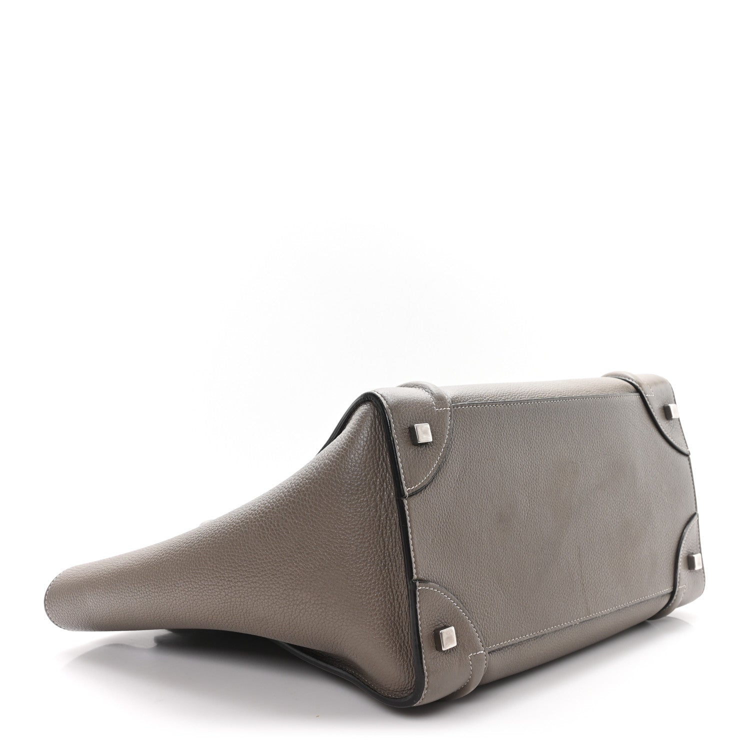 Celine Drummed Calfskin Mini Luggage Souris 4 of 12