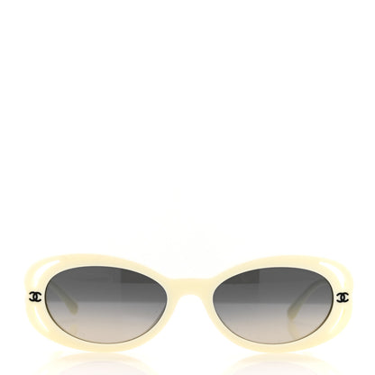 Chanel Acetate Oval Sunglasses 71571A White 2 of 7