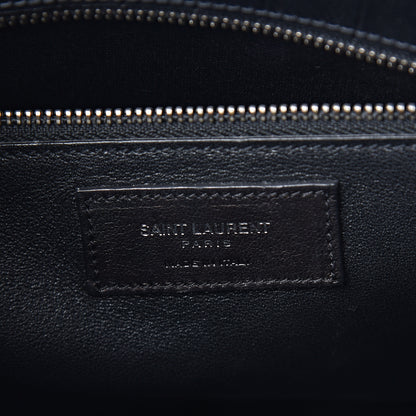 Saint Laurent Calfskin Crocodile Embossed Small Sac de Jour Black 5 of 9