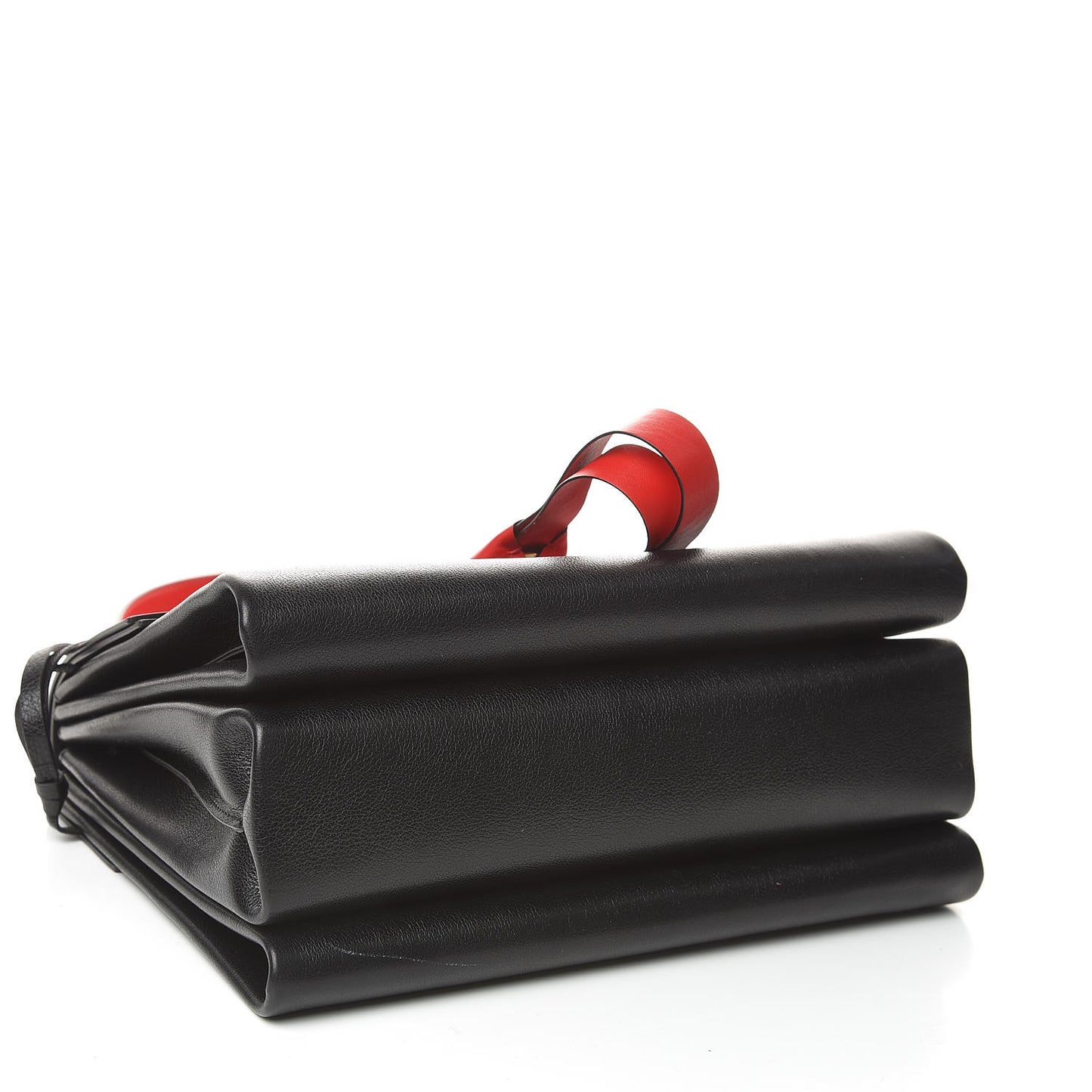 Smooth Calfskin Medium Vring Shoulder Bag Rouge Pur Cerise Black