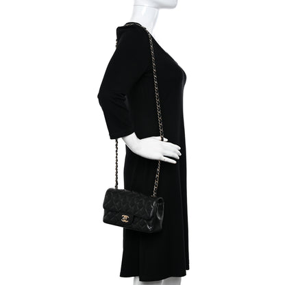 Chanel Caviar Quilted Mini Rectangular Flap Black 2 of 11