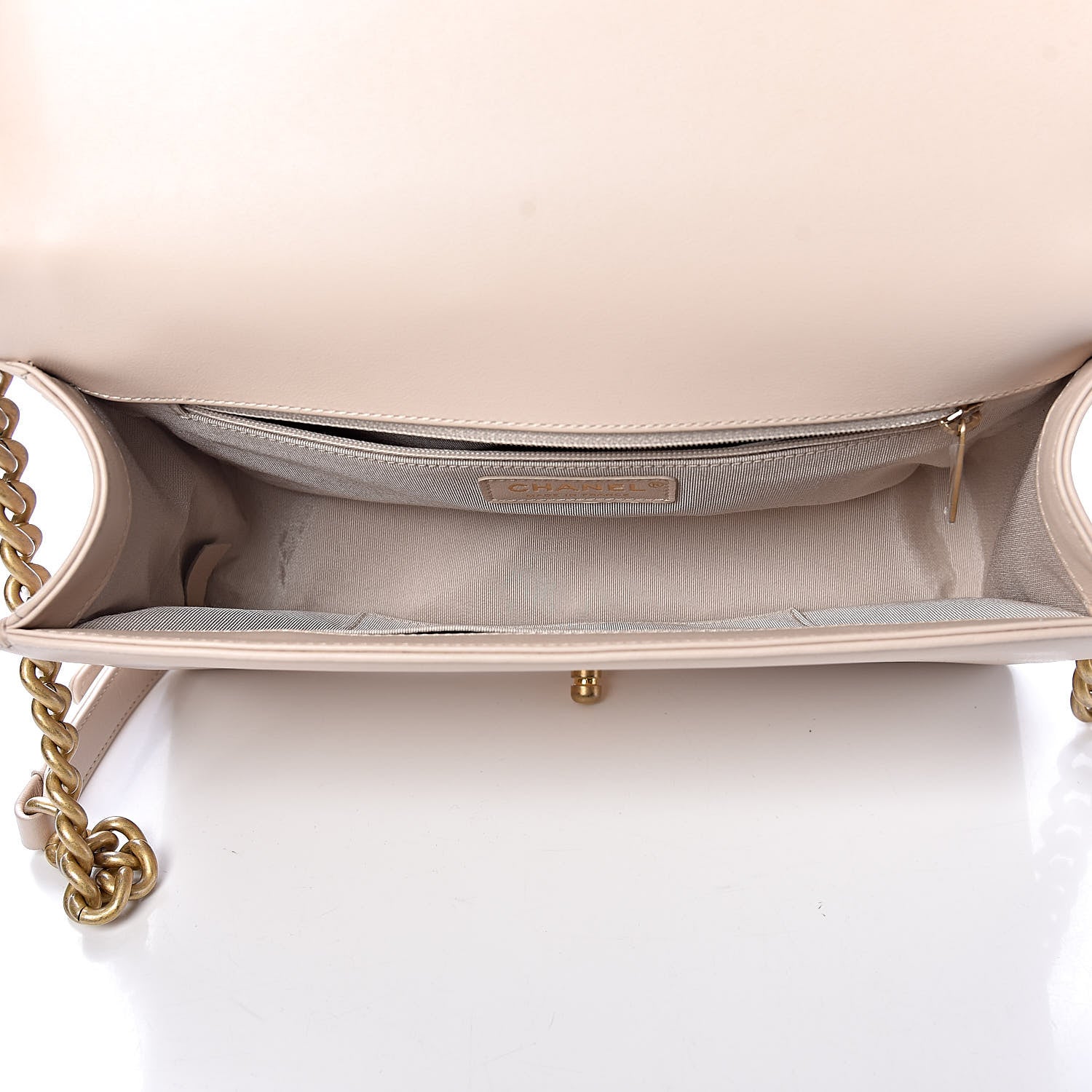 Chanel Calfskin Quilted New Medium Boy Flap Beige Clair 5 of 10