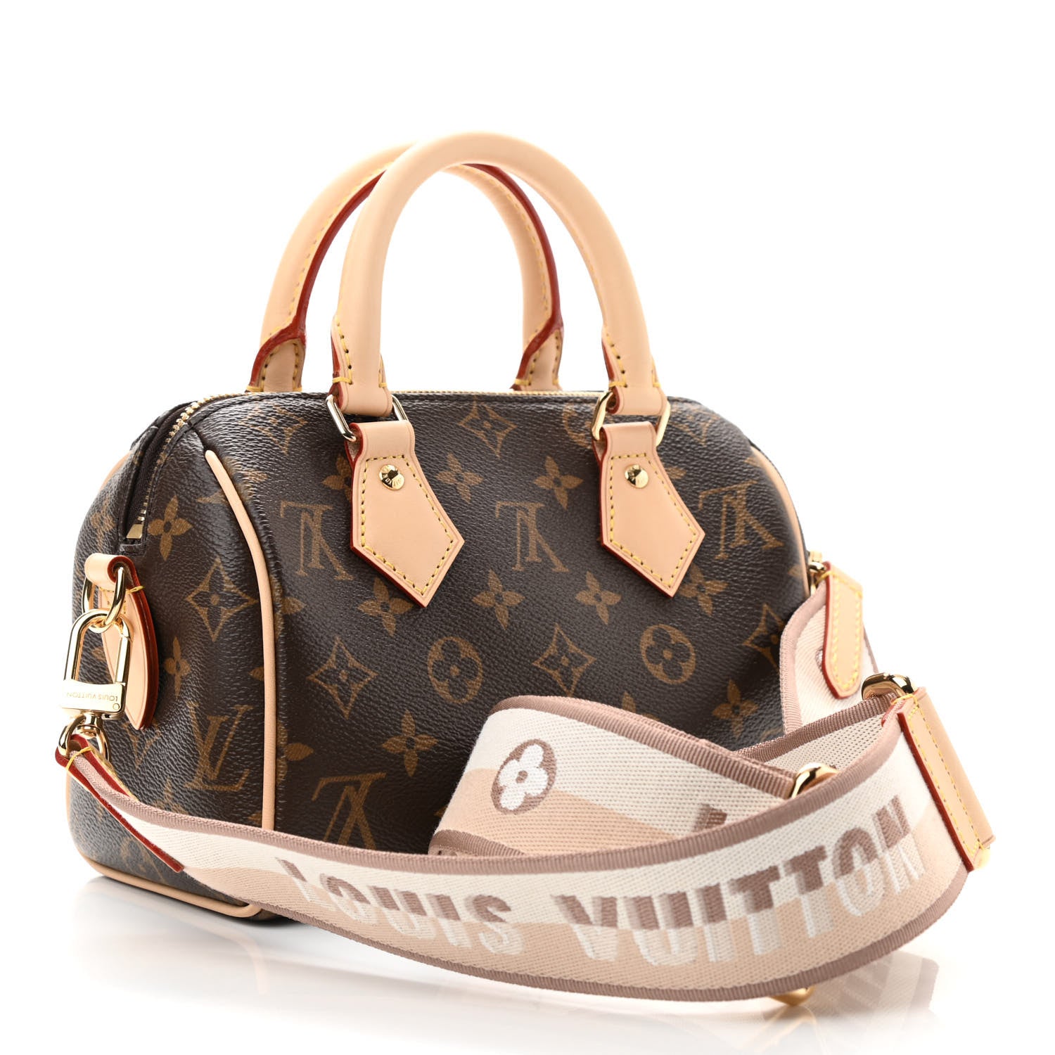 Louis Vuitton Monogram Speedy Bandouliere 20 Beige 3 of 9