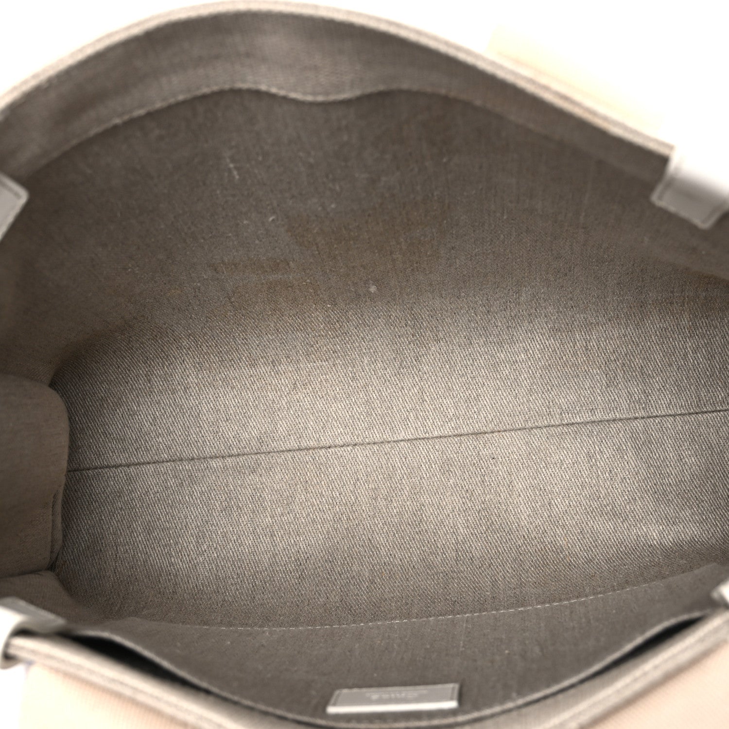 Chloe Linen Canvas Calfskin Blanket Stitched Medium Woody Ribbon Tote White Multicolor 5 of 12