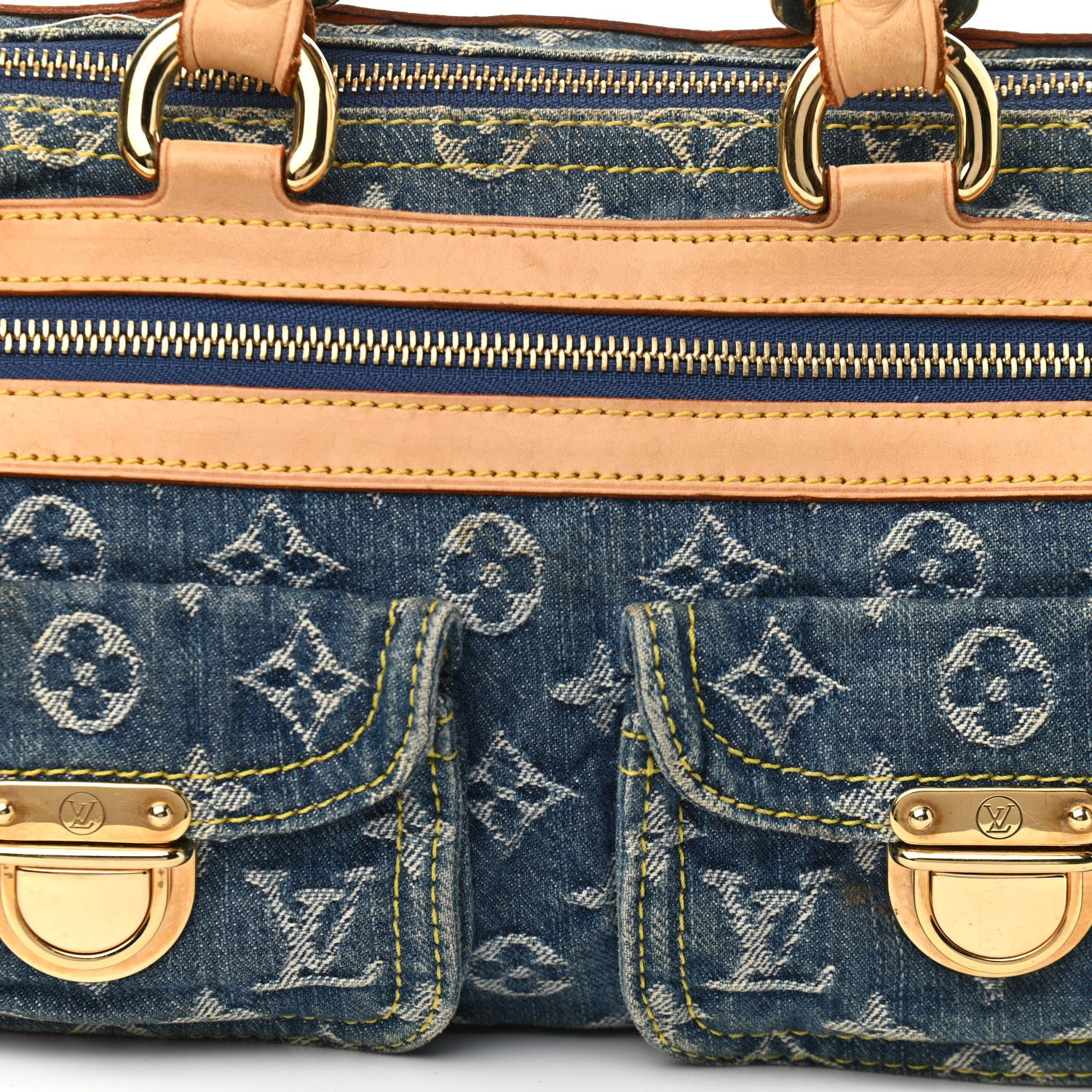 Louis Vuitton Monogram Denim Neo Speedy Blue 9 of 12