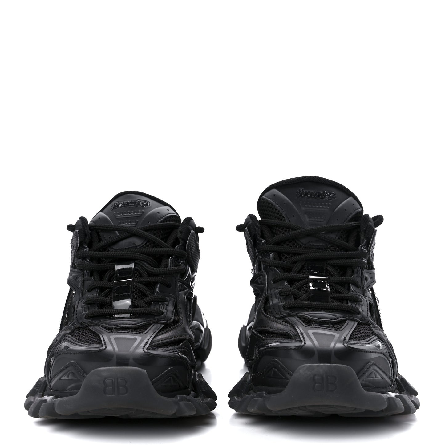 Rubber Mesh Monocolor Clear Sole Womens Track.2 Open Sneakers 38 Black