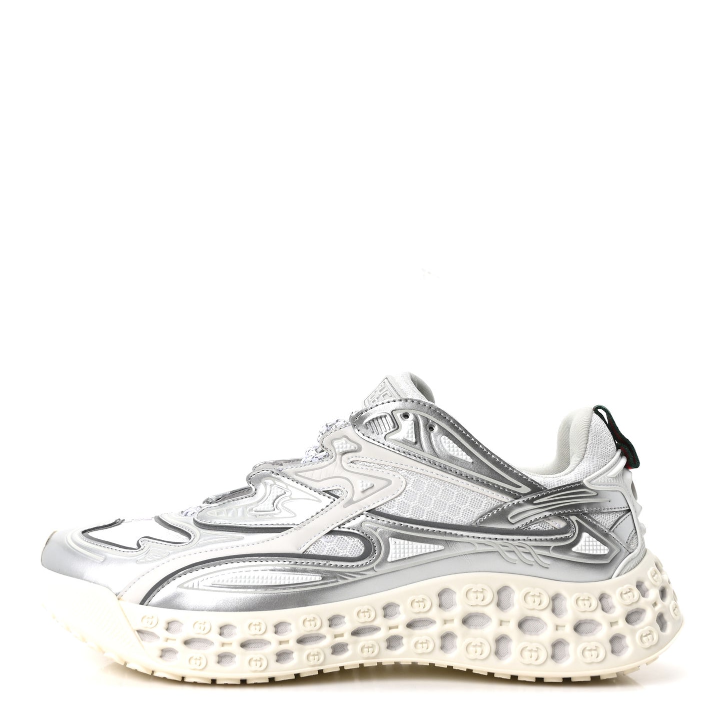 Metallic Demetra Mesh Cub3d Mens Sneakers 10 Grey White