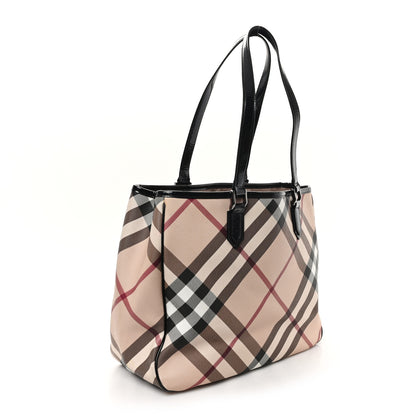 Burberry Nova Check Patent Medium Emmy Tote Black 3 of 10