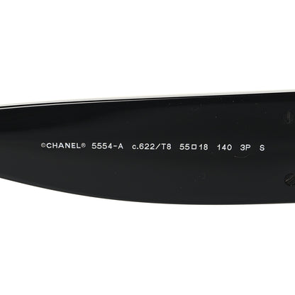 Chanel Acetate Rectangle Sunglasses 5554-A Black 5 of 7