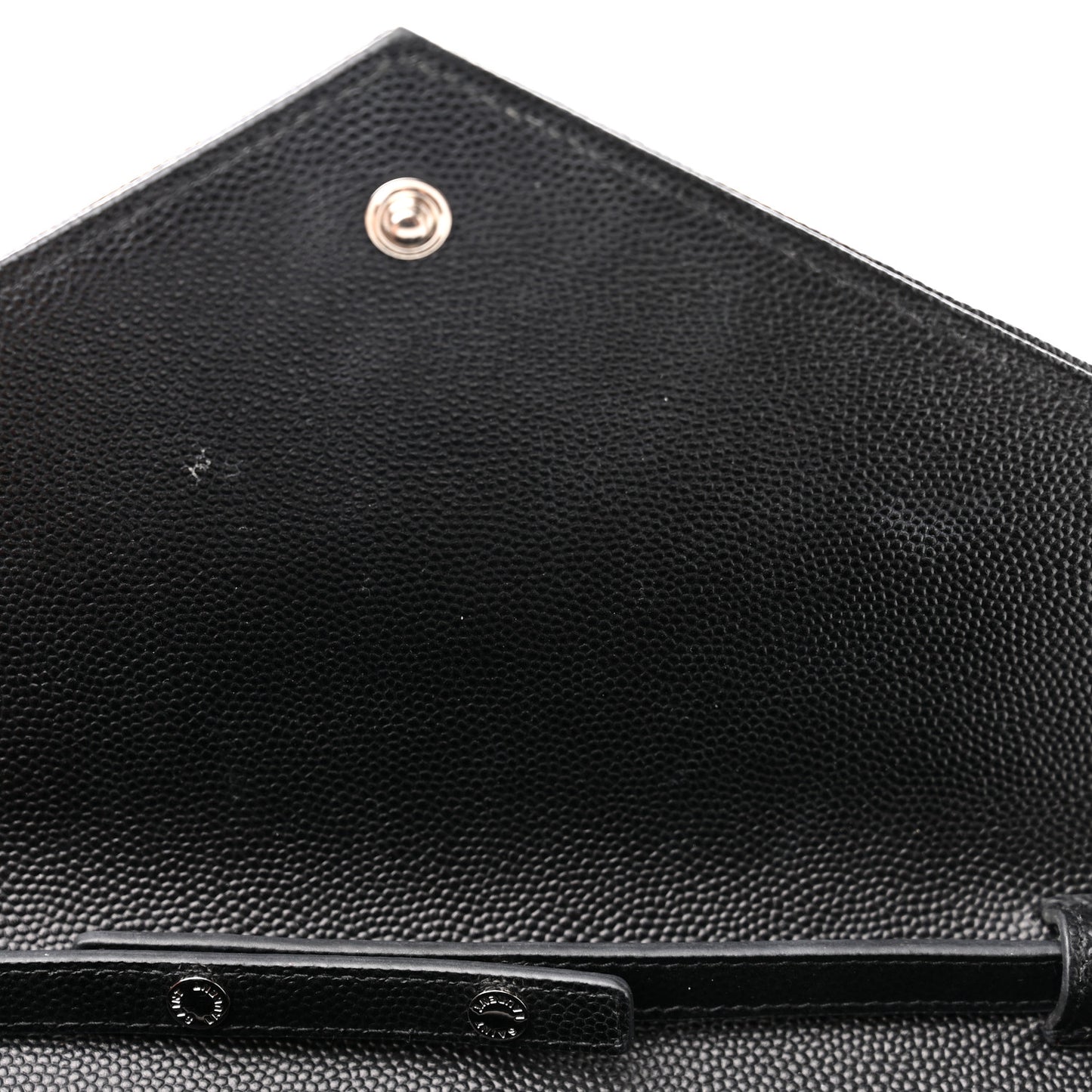 Grain De Poudre Matelasse Chevron Monogram Chain Wallet Black