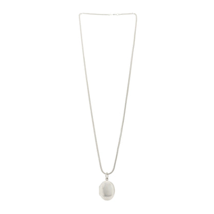 Tiffany Sterling Silver Oval Locket Pendant Necklace 3 of 6