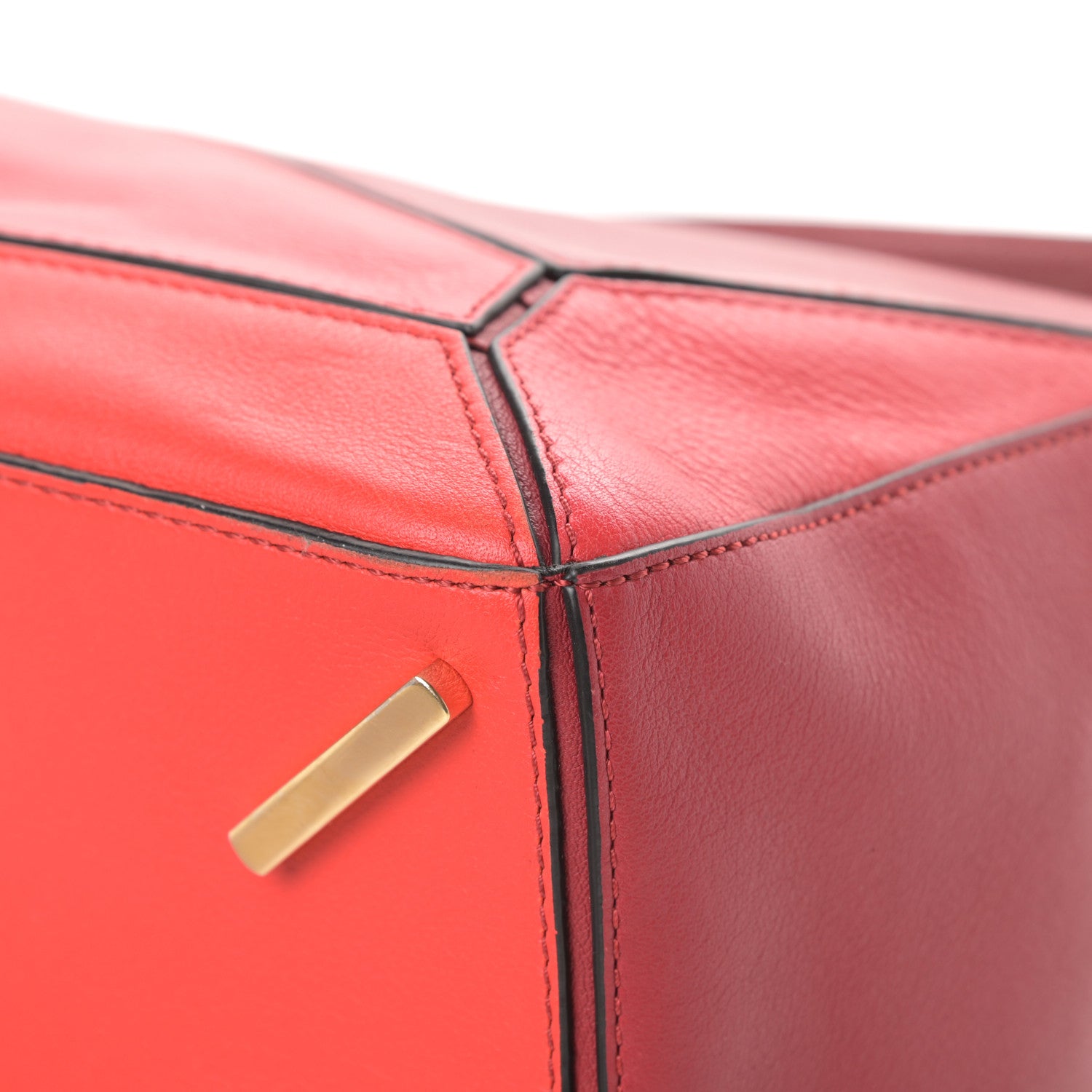 Loewe Calfskin Colorblock Medium Puzzle Bag Red 10 of 13