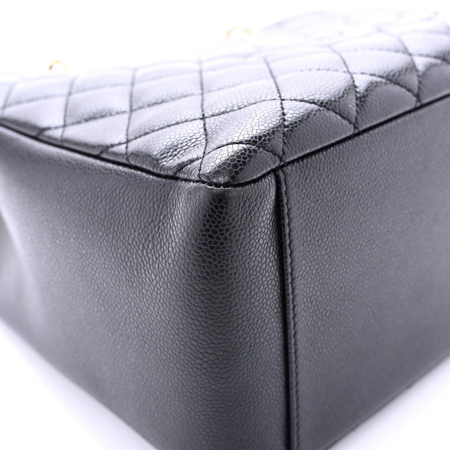 Caviar Quilted Grand Shopping Tote GST Black
