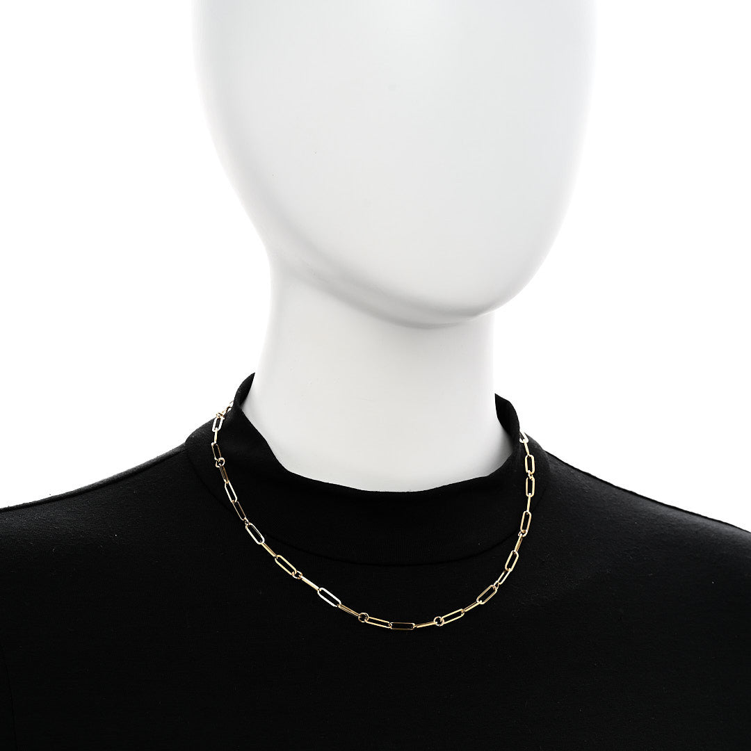 Roberto Coin 18K Yellow Gold Diamond Pink Tourmaline Tiny Treasures Link Chain Necklace 2 of 5