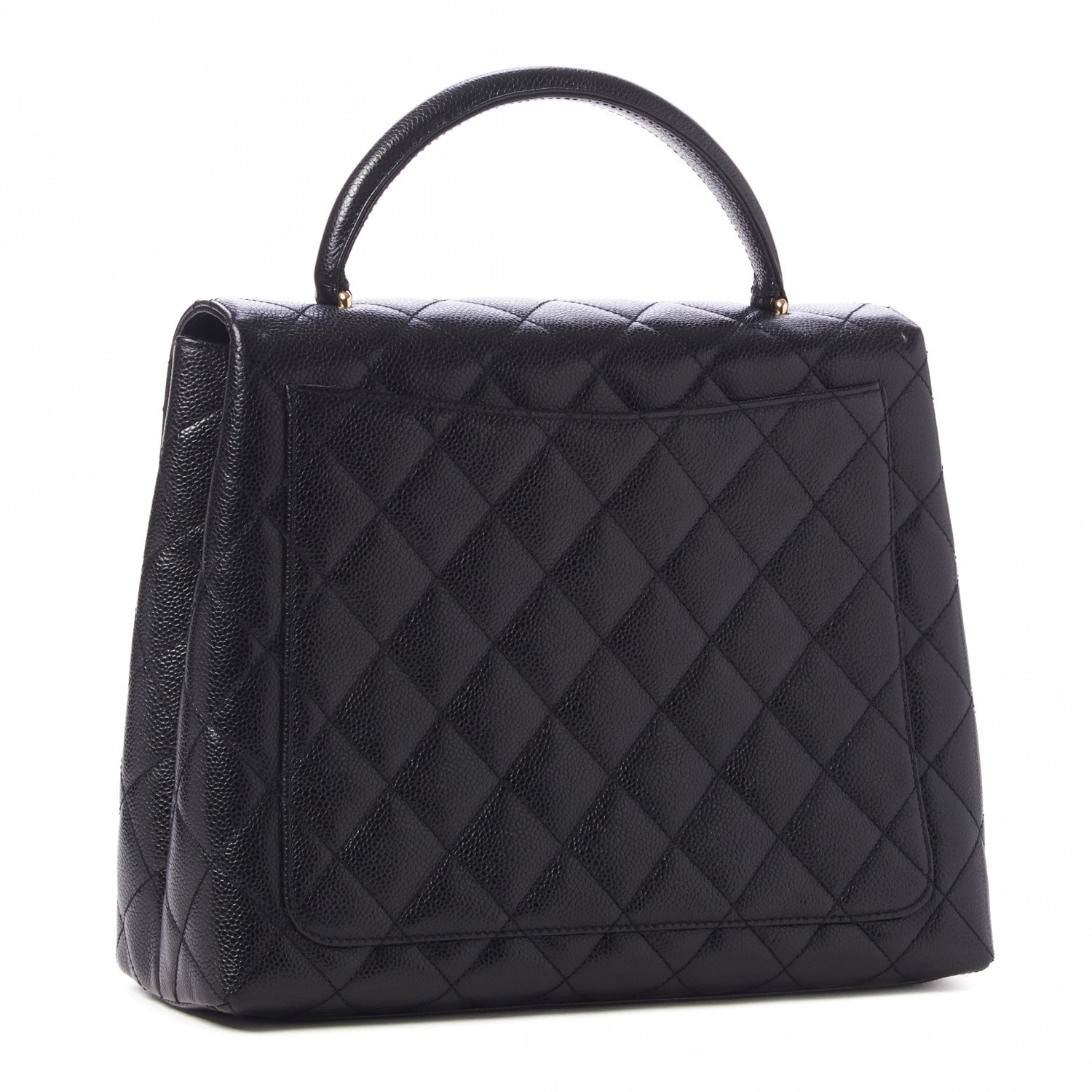 Chanel Caviar Quilted Jumbo Kelly Flap Black 3 of 10