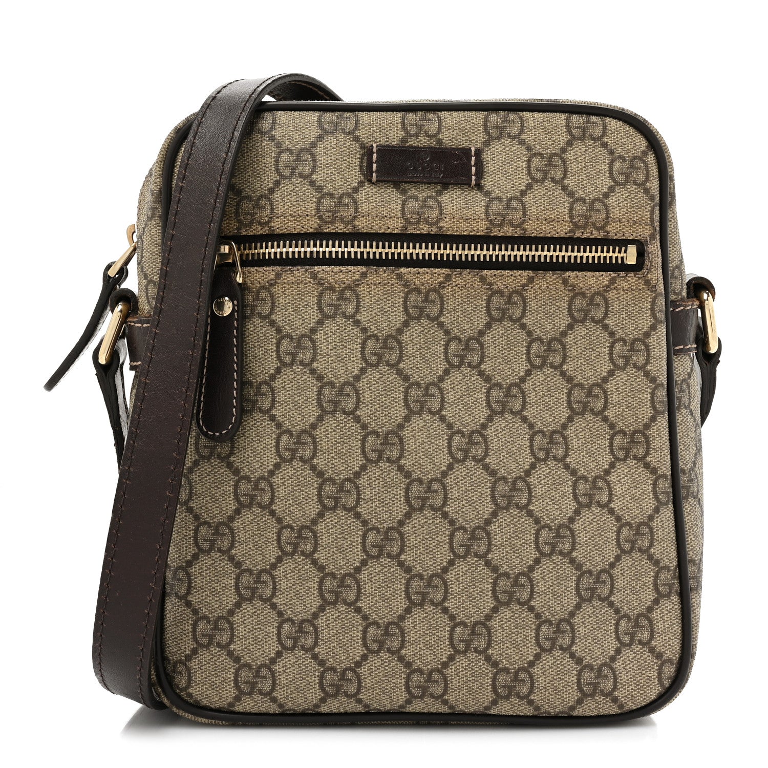 Gucci GG Plus Monogram Messenger Bag Dark Brown 1 of 13