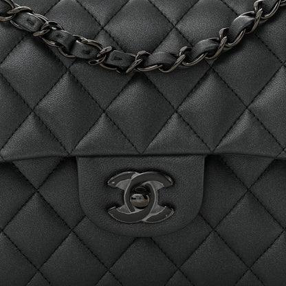 Chanel Lambskin Quilted Small Double Flap So Black 8 of 11