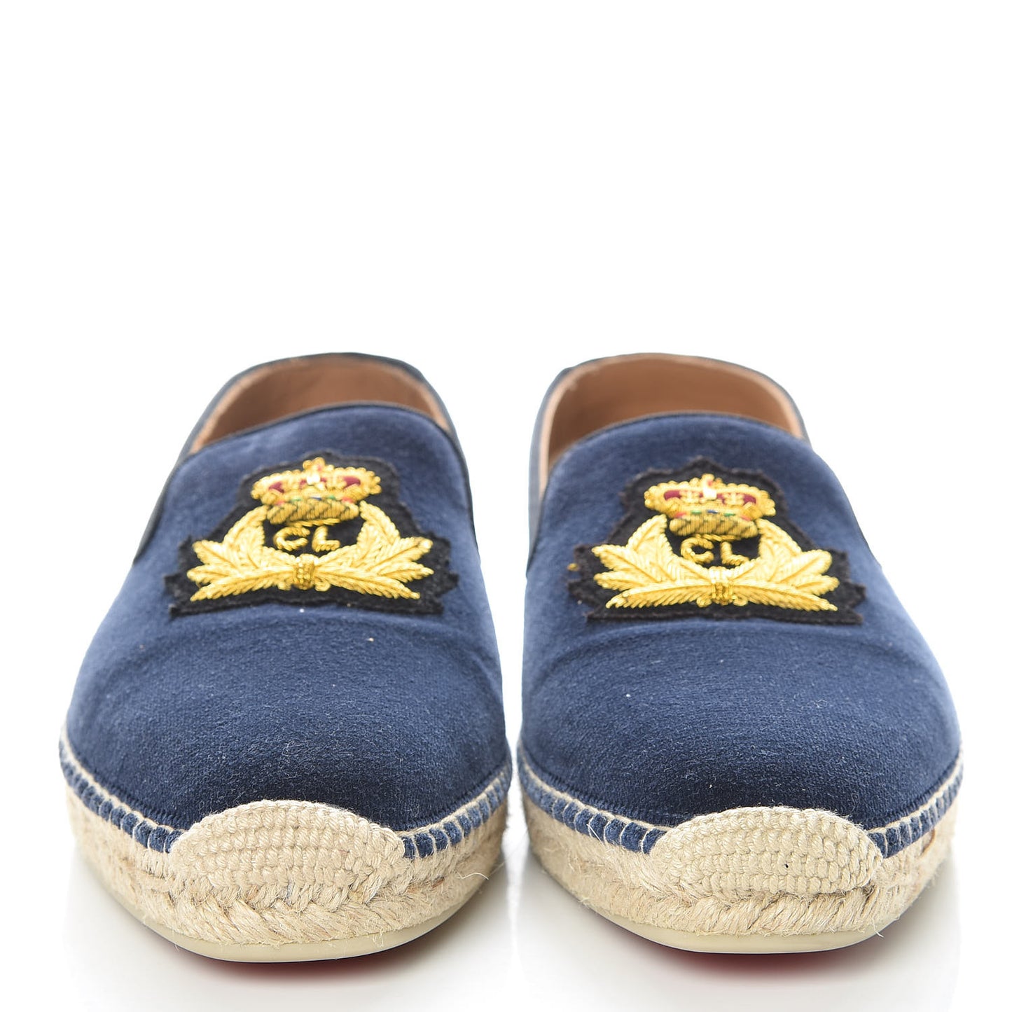 Velours Mens Nanou Orlato Flat Espadrilles 44 Navy Gold