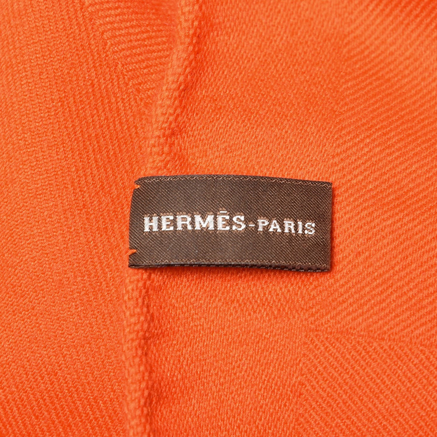 Hermes Cashmere Silk Stole Orange 4 of 6