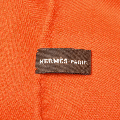 Hermes Cashmere Silk Stole Orange 4 of 6