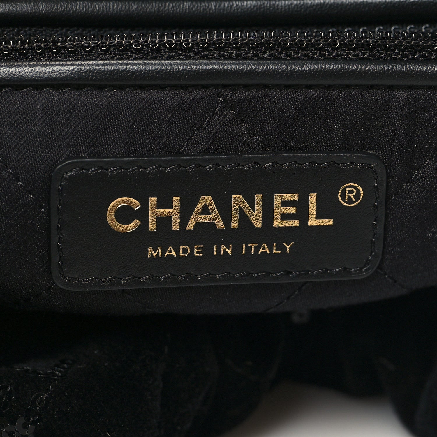 Chanel Velvet Sequin Quilted Small Chanel 22 Black 8 of 15