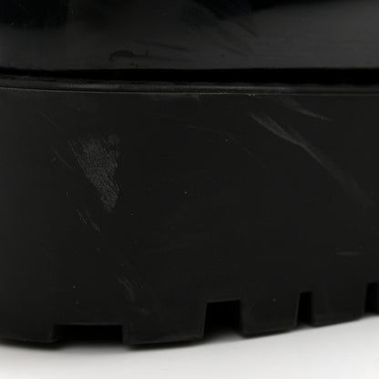 Louis Vuitton Rubber Embossed Monogram Drops Flat Half Boots 39 Black 9 of 10