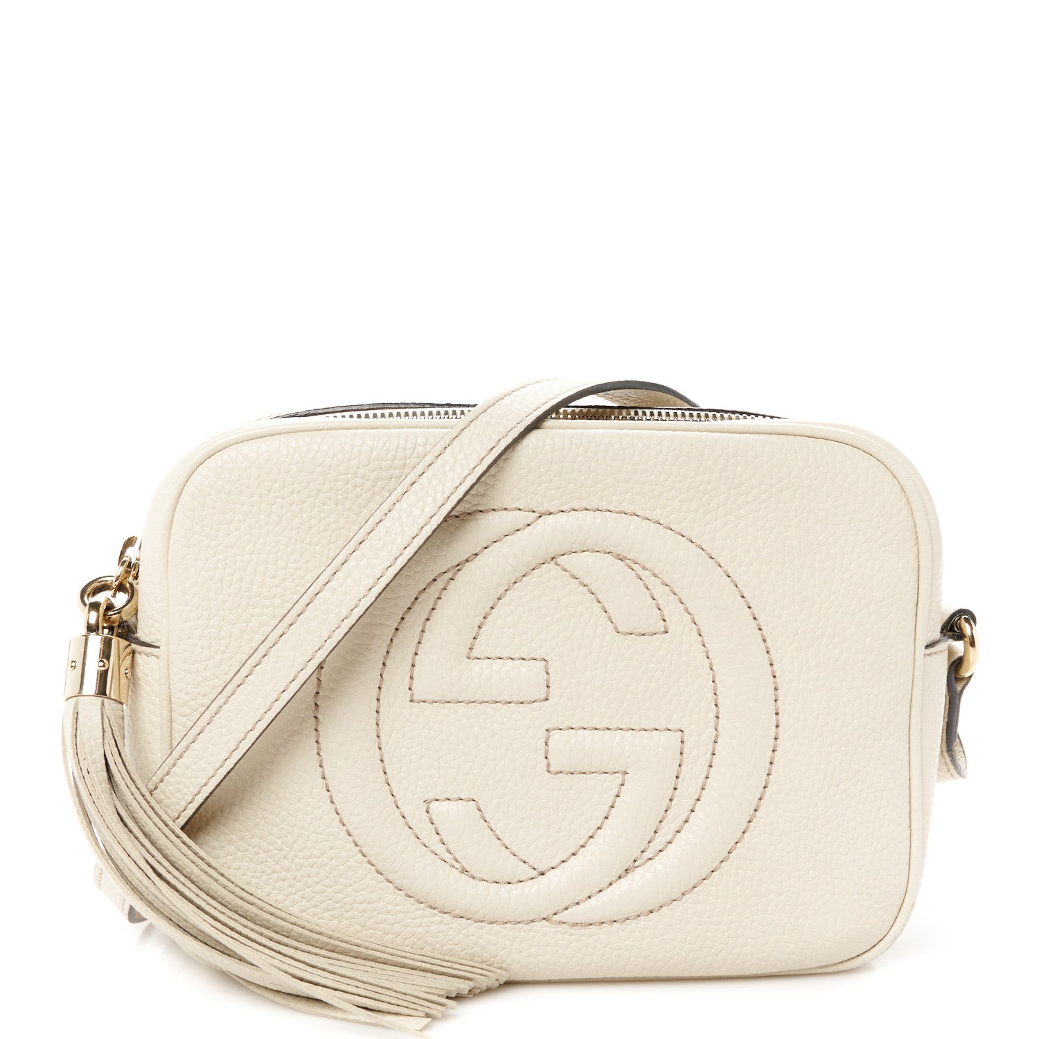 Gucci Pebbled Calfskin Small Soho Disco Bag Off White 1 of 11