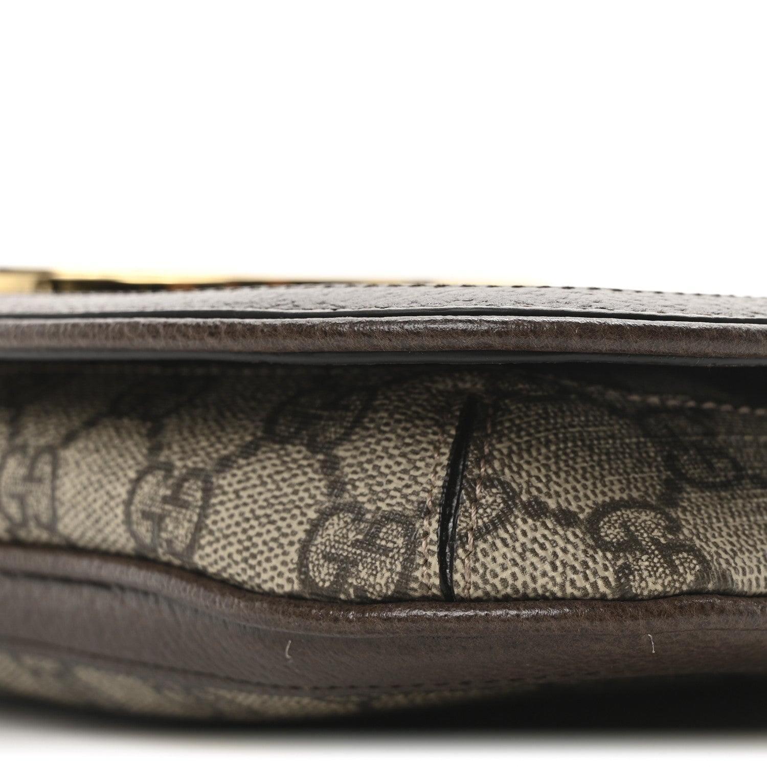 Gucci GG Supreme Monogram Textured Dollar Calfskin Blondie Chain Shoulder Flap Bag Beige Ebony New Acero 10 of 10