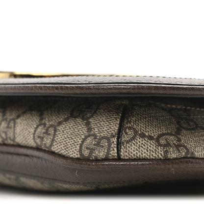 Gucci GG Supreme Monogram Textured Dollar Calfskin Blondie Chain Shoulder Flap Bag Beige Ebony New Acero 10 of 10