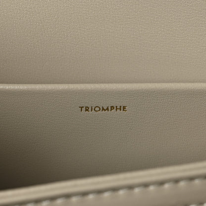 Celine Shiny Calfskin Medium Triomphe Nude 9 of 13