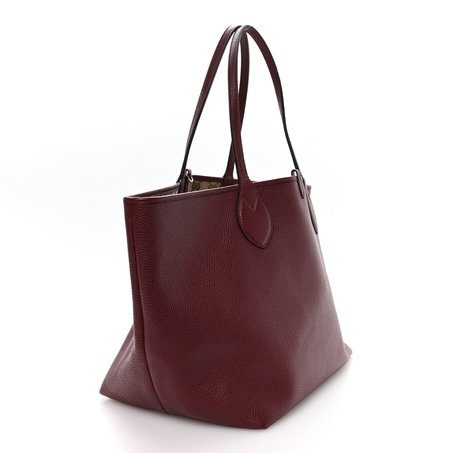 Grained Calfskin Monogram Large Totissima Reversible Tote Rosso Ancora