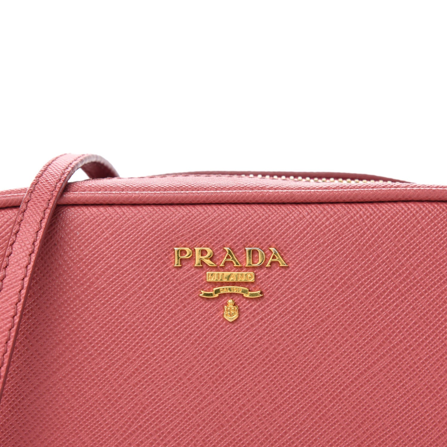 Prada Saffiano Lux Mini Camera Crossbody Bag Bruyere 14 of 15