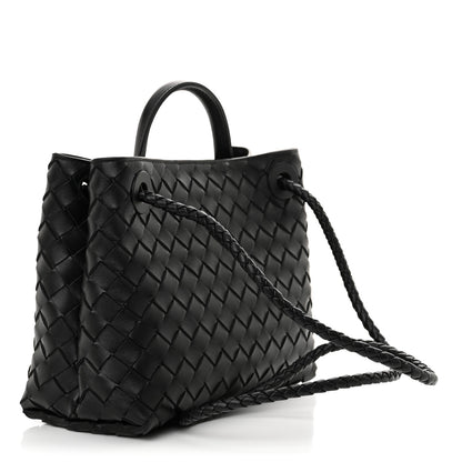 Bottega Veneta Nappa Intrecciato Small Andiamo Shoulder Bag Black 3 of 9