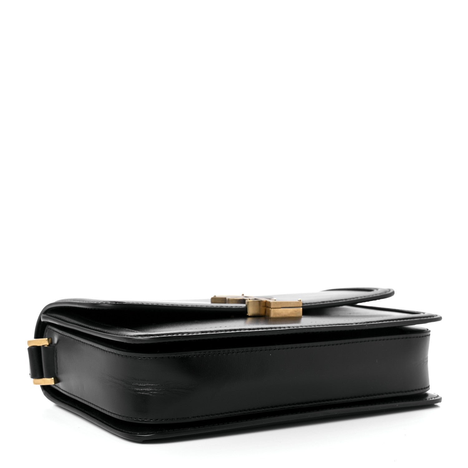 Saint Laurent Box Calfskin Monogram Medium Solferino Satchel Black 4 of 11