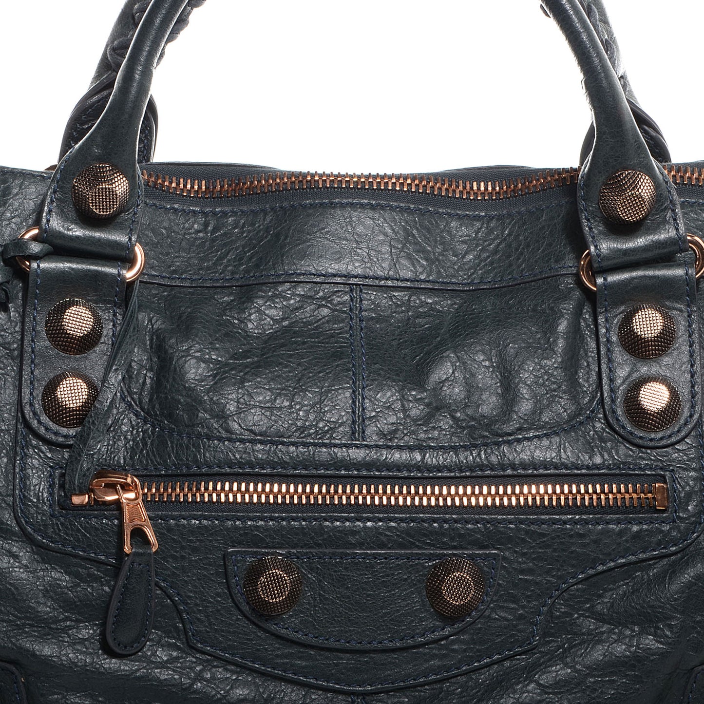 Agneau Giant 21 Rose Gold Hardware Work Anthracite